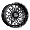 22" Lock X-Treme Assault Gloss Black Milled 22x10 Wheel 8x180 -18mm Truck Rim