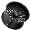 Set 4 22" Lock X-Treme Apex Gloss Black Milled 22x10 Wheels 8x180 -18mm Truck Rim For Lifted Chevy GMC Trucks