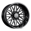 Set 4 20" Lock X-Treme Apex Gloss Black Milling 20x10 8x180 -18mm Truck Wheels