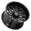 Set 4 20" Lock X-Treme Apex Gloss Black Milled 20x9 Wheels 8x180 1mm Truck Rims Offroad For Chevy GMC