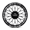 Set 4 20" Lock X-Treme Rampage Gloss Black Milled 20x10 8x180 -18mm Truck Wheels For Chevy GMC Lifted Truck