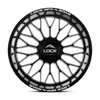 22" Lock X-Treme Rampage Gloss Black Milled 22x12 6x135 6x5.5 -44mm Truck Wheel