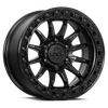 Set 4 17" Lock Offroad Trail Matte Black Gloss Black Ring 17x8.5 6x5.5 25mm Rims Truck SUV Wheels