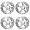 Set 4 18" Katana Racing HR05 Chrome Wheels 18x9.5 5x4.5 (5x114.3) 38mm Rims