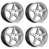 Set 4 18" Katana Racing HR05 Hyper Silver Wheels 18x8.5 5x120 35mm Racing Rims