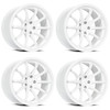 Set 4 18" Katana Racing HR06 Gloss White Wheels 18x8.5 5x4.5 (5x114.3) 35mm Rims