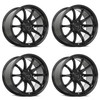 Set 4 18" Katana Racing HR06 Gloss Black Wheels 18x8.5 5x4.5 (5x114.3) 35mm Rims