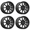 Set 4 18" Katana Racing HR06 Matte Black Wheels 18x8.5 5x112 35mm Racing Rims