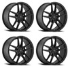 Set 4 19" Konig 55B Myth Gloss Black 19x8.5 Wheels 5x120 40mm Street Rims