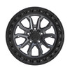 Set 4 17" TIS 556AB Anthracite Black Ring Wheels 17x9 5x5.5 (5x139.7) -12mm Rims Offroad Truck Wheels