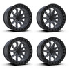 Set 4 17" TIS 556AB Anthracite Black Ring Wheels 17x9 5x5 (5x127) -12mm Rims