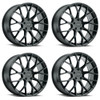 Set 4 20" Petrol P2B 20x8.5 5x4.25 Gloss Black Wheels 40mm Rims