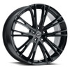 17" Platinum 458BK Prophecy Gloss Black Clear Coat 17x8 Wheel 5x112 40mm Rim