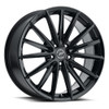 Set 4 17" Platinum 461BK Exodus Gloss Black 17x8 Wheels 5x120 35mm Car SUV Rims