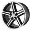 Performance Replicas PR148 18x8 5x4.75 Gloss Black Machined Wheel 18" 0mm Rim