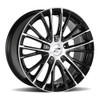 Set 4 18" Platinum 437U Genesis Gloss Black Diamond Cut 18x8 5x100 5x4.5 40mm