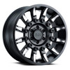Set 4 20" Black Rhino Mission 20x9 5x5 2mm Black Machined Tinted Spokes Wheels