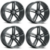 Set 4 OHM Lightning 22x10.5 5x120 Gloss Gunmetal Wheels 22" 40mm Rims