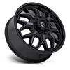 20" Fuel D875 Flux Dually Gloss Black Brush FC Gray DDT 20x8.25 8x6.5 104mm Rim