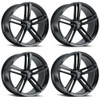 Set 4 OHM Lightning 20x9 5x4.5 Gloss Black Wheels 20" 30mm Rims