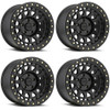 Set 4 Black Rhino PRimsm 20x9.5 6x5.5 Matte Black W/ Brass Bolts Wheels 20" 12mm