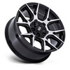 17" Moto Metal MO813 Mason 17x8.5 6x5.5 0mm Gloss Black Machined Face Truck Rim Offroad Wheel