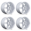 Set 4 18" Rotiform RC209 RPS 18x10.5 5x120 25mm Silver Diamond Cut Lip Wheels