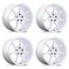 Set 4 19" Rotiform RC208 BPU 19x9.5 5x100 40mm Gloss White Sedan Coupe Car Rims Wheels