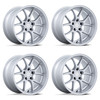 Set 4 18" Rotiform RC207 LTN-J 18x9.5 5x4.5 38mm Matte Silver Sedan Coupe Wheels SUV Rims