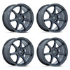 Set 4 19" Rotiform RC208 BPU 19x8.5 5x100 35mm Gloss Blue Gray Sedan Coupe Rims Car Wheels