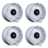 Set 4 20" US Mag UC146 Arlington 20x10 6x5.5 6mm Silver M-Blk Center Dc-Lip Rims Classic Truck SUV Wheels