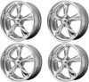 Set 4 20" American Racing VN425 Torq Thrust SL20x10 Wheels 5x4.5 -11mm Rims