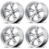Set 4 18" American Racing VN505 Torq Thrust II Polished 18x9.5 5x4.75 6mm Wheels Vintage Car Rims