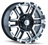 Set 4 17" Ion 179 17x8 Black Machined 6x5.5 Wheels 10mm Rims
