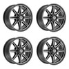 Set 4 20" Gear Off Road Balast 773MB Black Machined 20x10 6x135 6x5.5 -12mm Rims