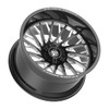 Set 4 22" Fittipaldi Off Road FTF501BM Gloss Black Milled 22x12 8x6.5 -44mm Rims