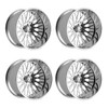 Set 4 24" Fittipaldi Off Road FTF501P 24x14 Polished 5x5 Wheels -76mm Truck Rims
