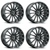 Set 4 OHM Proton 22x10.5 5x120 Gloss Black Wheels 22" 40mm Rims