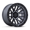 17" Fuel FC890 Rail Gloss Gunmetal Black Lip 17x9 Wheel 5x5 -12mm Offroad Rim