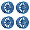 Set 4 Black Rhino Kaizen 20x9.5 6x135 Dearborn Blue Wheels 20" 12mm Rims