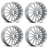 Set 4 OHM Proton 22x11 5x120 Silver W/ Mirror Face Wheels 22" 30mm Rims