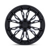 22" Fuel FC404 Mutiny Matte Black W/ Gloss Black Lip 22x10 Wheel 8x170 -18mm Rim Lifted Offroad Truck Wheel