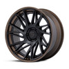 Set 4 22" Fuel FC405 Dynamo Matte Black Gloss Bronze Lip 22x9.5 6x5.5 20mm Rims Offroad Truck SUV Wheels