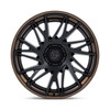 Set 4 20" Fuel FC405 Dynamo Matte Black Gloss Bronze Lip 20x9 6x5.5 1mm Wheels