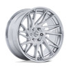 Set 4 22" Fuel FC405 Dynamo Gloss Silver Brushed Chrome Lip 22x9.5 6x5.5 20mm Rims Offroad Truck SUV Wheels