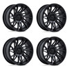 Set 4 22" Fuel FC405 Dynamo Matte Black W/ Gloss Black Lip 22x10 6x135 -18mm Rims Lifted Truck SUV Wheels