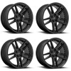 Set 4 Asanti Black ABL-33 Reign 20x10.5 5x120 Satin Black Wheels 20" 38mm Rims