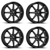 Set 4 Asanti Black ABL-32 Kaiser 22x9.5 5x120 Satin Black Black Wheels 22" 30mm