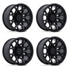 Set 4 20" Fuel FC907 Heist Blackout 20x9 Wheels 5x5 5x5.5 1mm Offroad Truck Rims