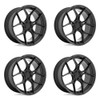 Set 4 Asanti Black ABL-37 Monarch 20x9 5x115 Satin Black Wheels 20" 15mm Rims